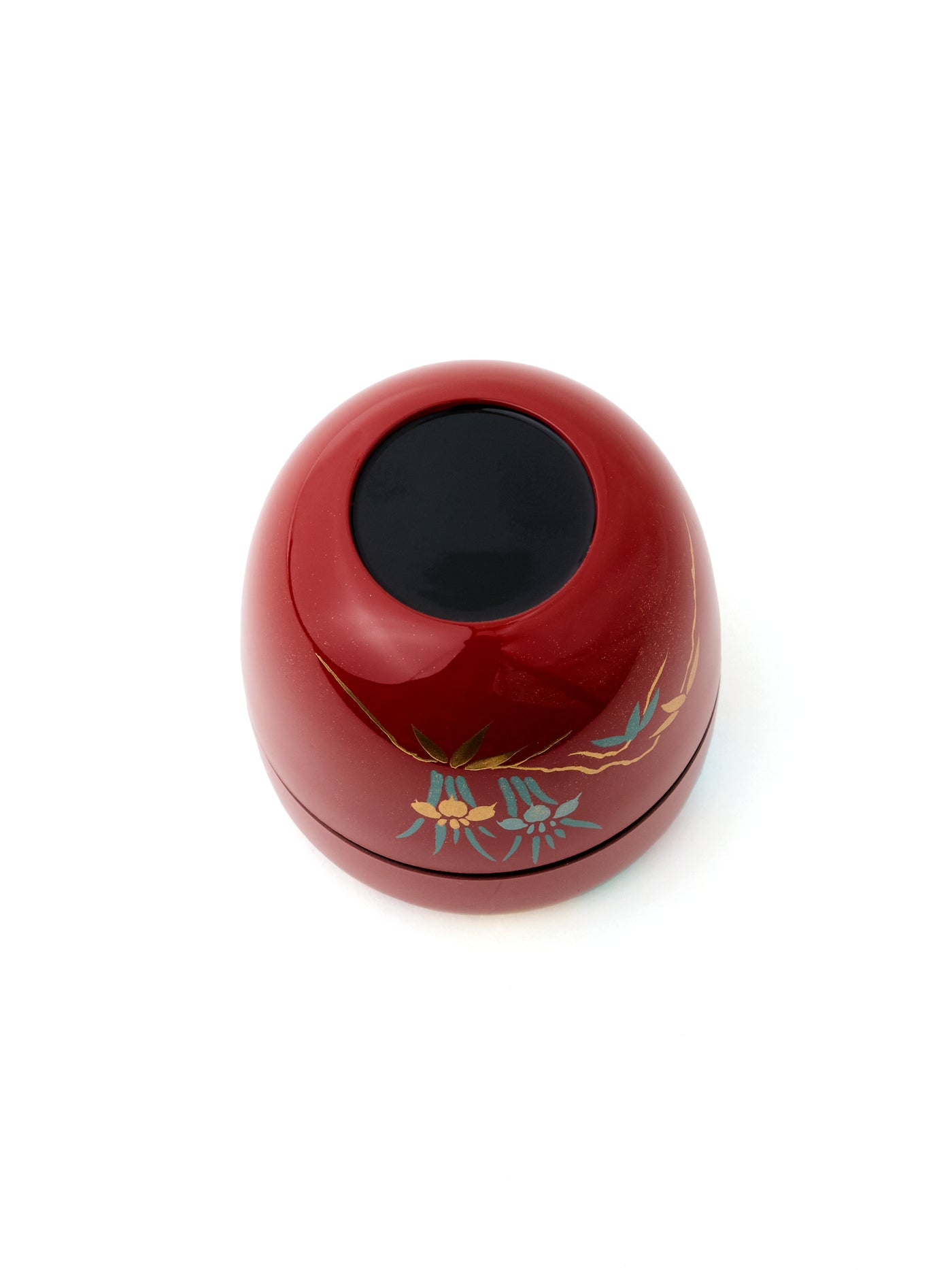 Red Lacquer Garden Matcha Tea Caddy | Japan Objects Store