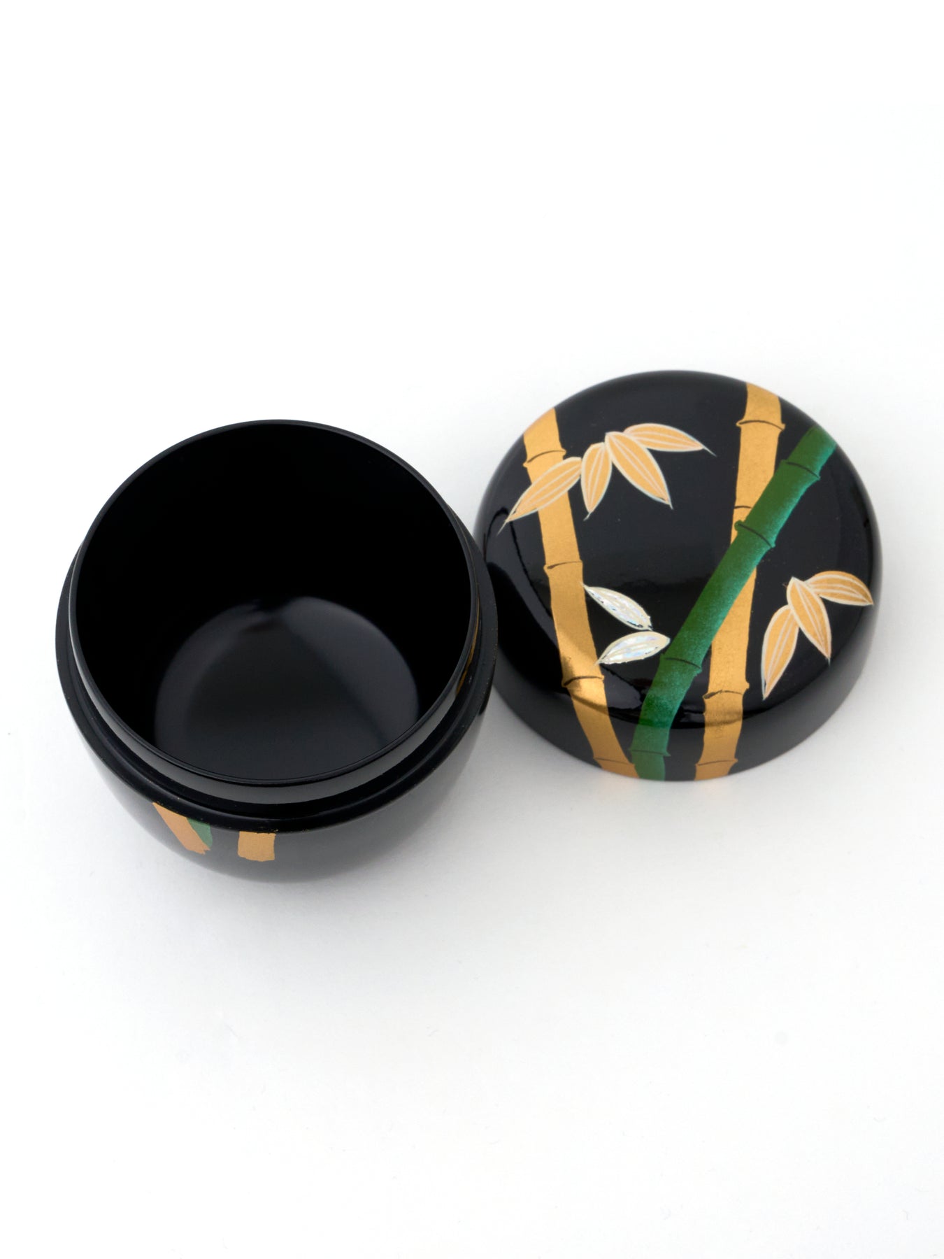 Black Lacquer Bamboo Matcha Tea Caddy | Japan Objects Store