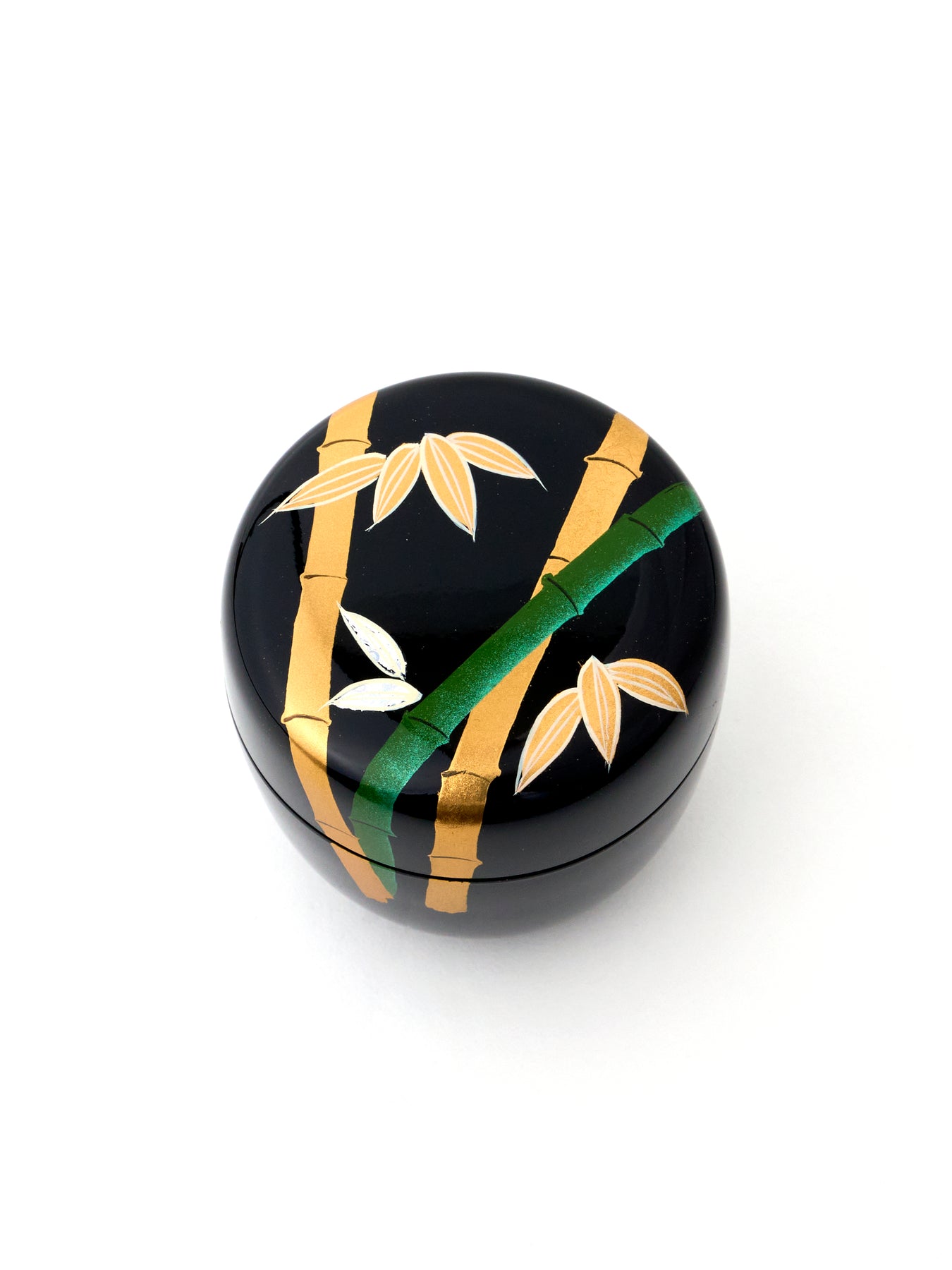 Black Lacquer Bamboo Matcha Tea Caddy | Japan Objects Store