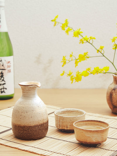 Tan Tokoname Japanese Sake Set by Yamadatoen