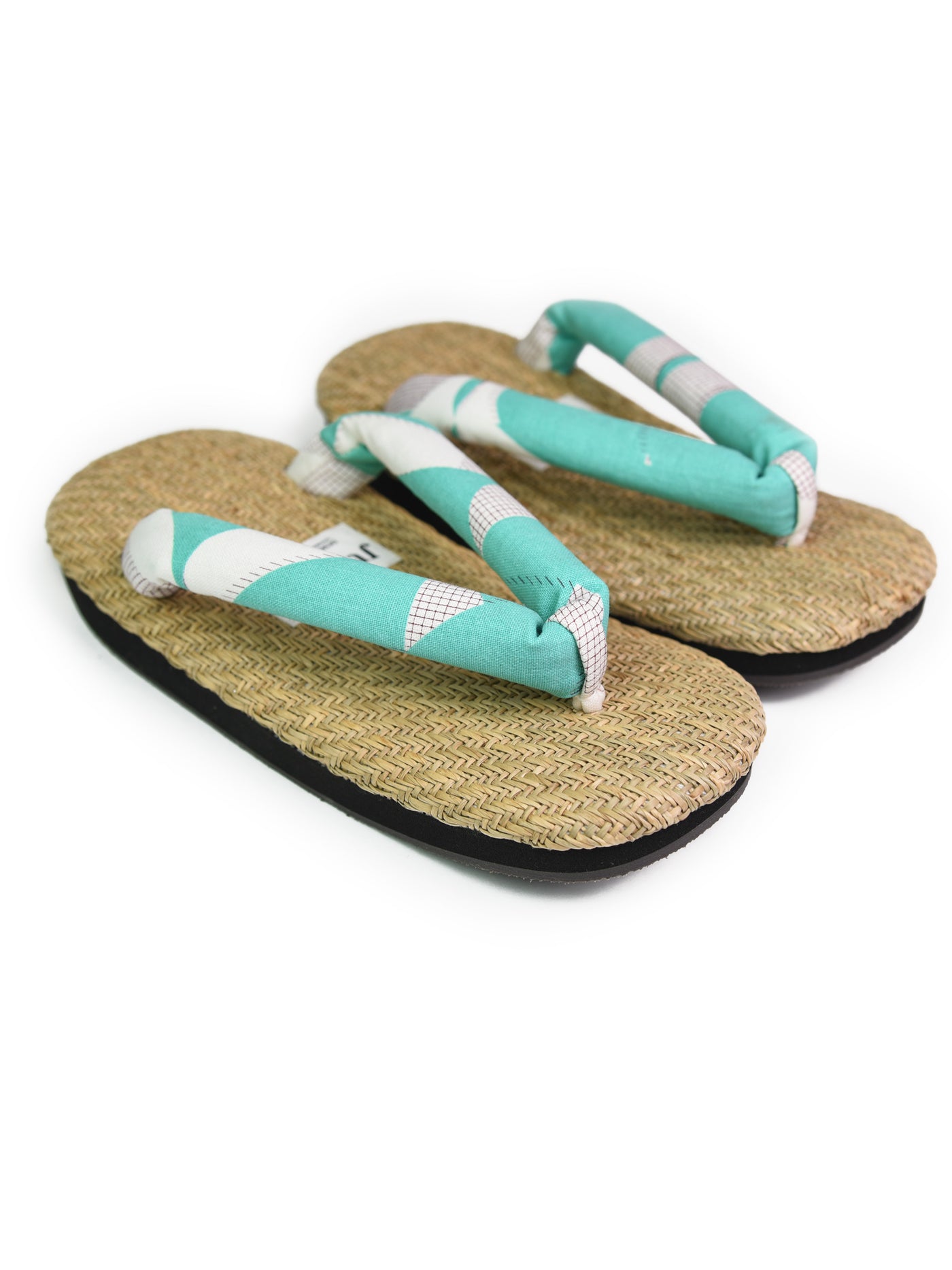 Grass Woven Setta Japanese Sandals in Lime