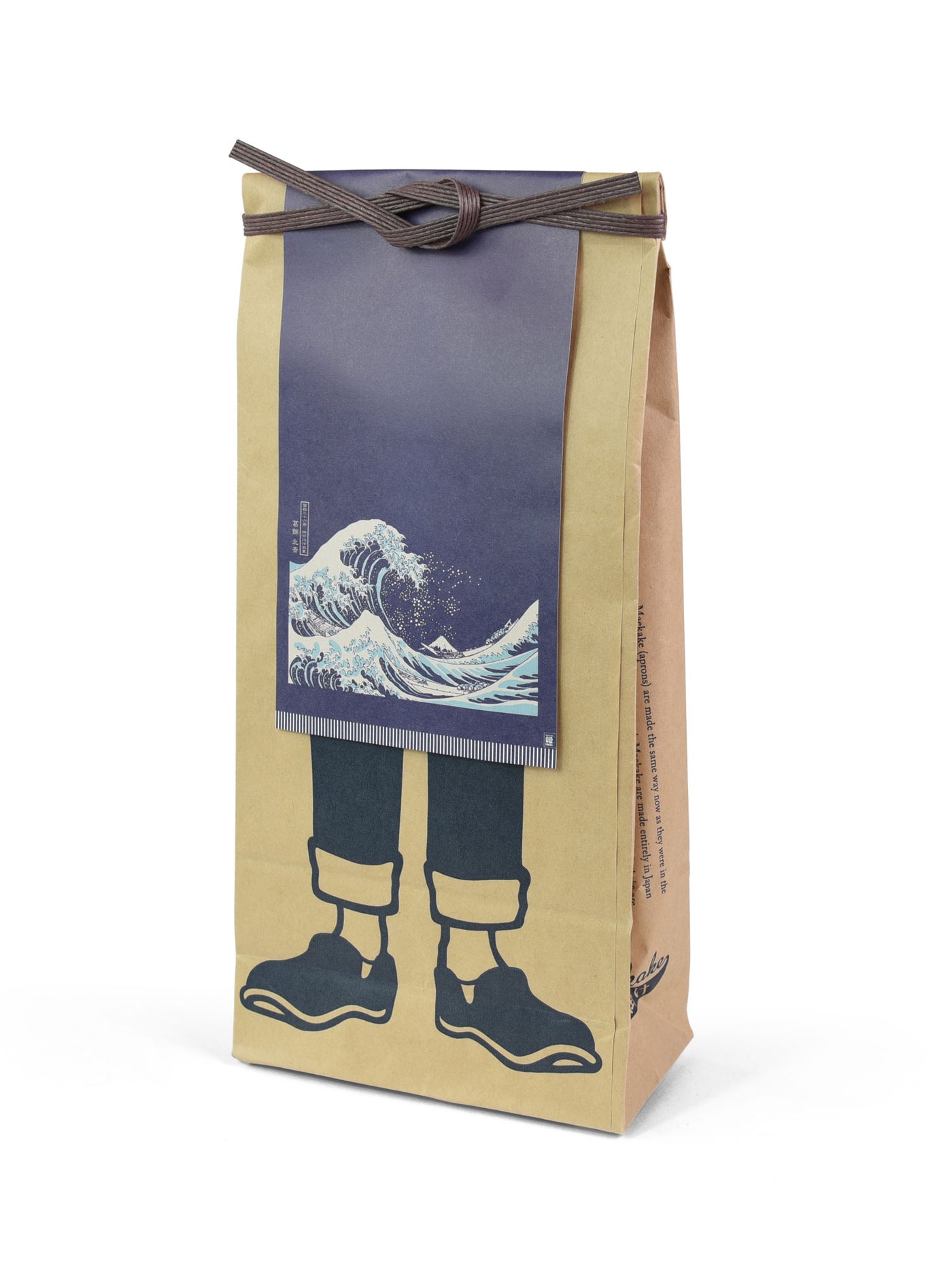 Hokusai Japanese Maekake Apron Packaging