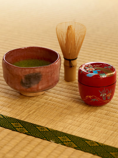 Boite à thé Matcha Laque Rouge de Yamanaka-nuri