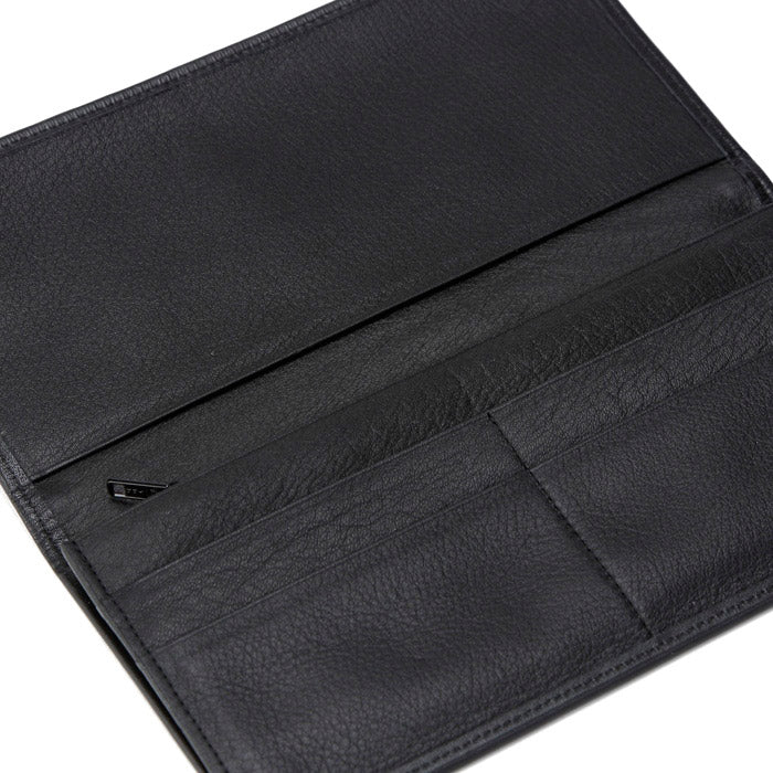 Oshidori Silk Brocade Leather Wallet Interior Close-Up